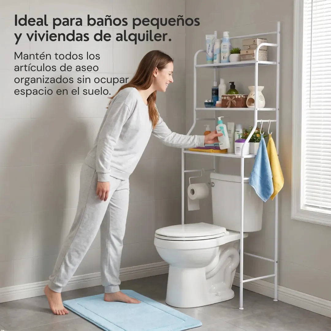 Organizador De Bano Estanteria Metalico