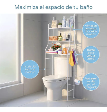 Organizador De Bano Estanteria Metalico